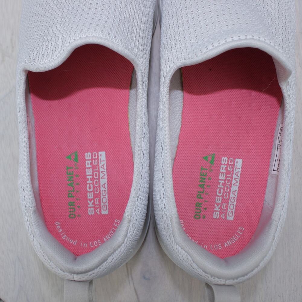 Skechers Go Walk Joy Slip-On Shoes Womens 7 Beige Washable Comfort Walking - Picture 5 of 7